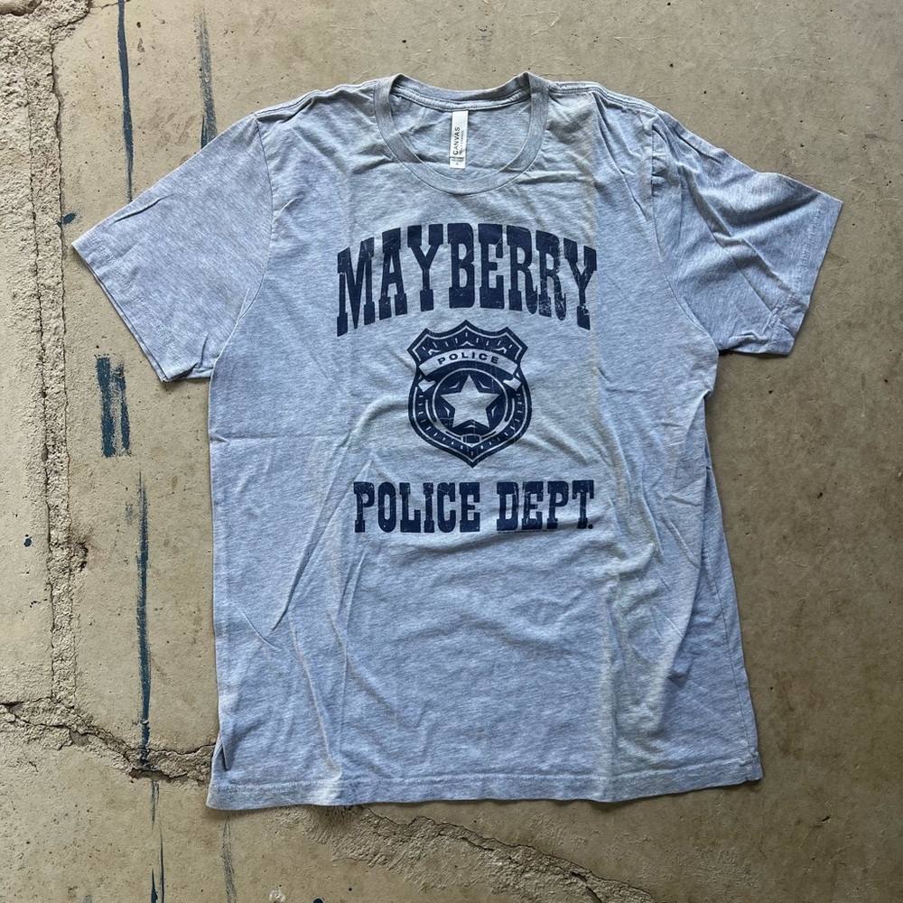 Gray Mayberry Police Dept Tee
